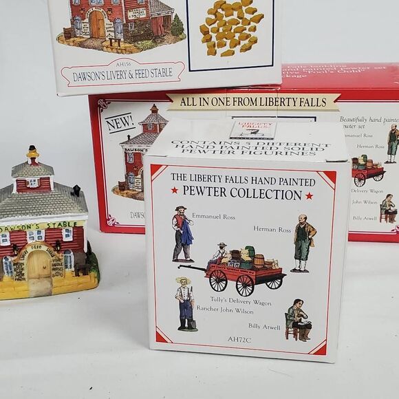 Liberty Falls Dawson’s Livery & Feed Stable AH166 Figurine w/ Box - Picture 3 of 5